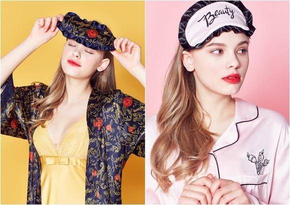 헌트이너웨어는 ‘미녀와 야수’ 캐릭터를 모티브로 파자마, 수면안대 등 16종의 협업 상품을 선보였다./사진=이랜드월드 제공