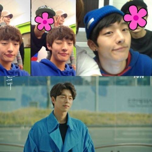 ‘프로듀스 101 시즌2’ 윤지성이 공유 닮을꼴로 주목을 받고 있다. 사진=윤지성SNS, 도깨비 방송캡처