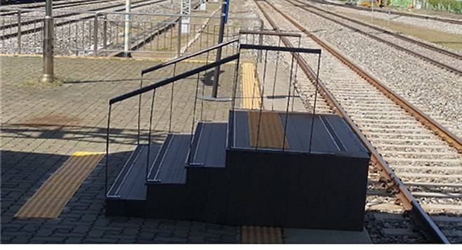 완성된 천안역의ITX-청춘용승강장 모습. [사진 전국철도노동조합]