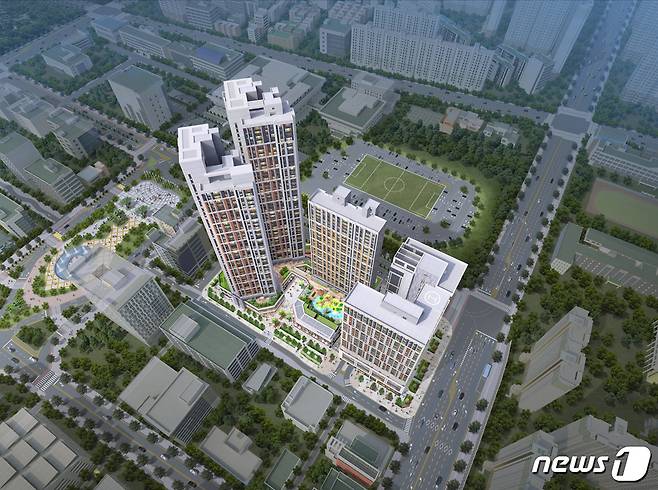 인천시청 맞은편에 들어서는 '인천 구월 지웰시티 푸르지오'© News1