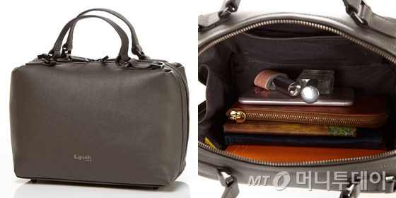 PLUME ELEGANCE SQUARE BOWLING BAG S ANTHRACITE GREY /사진제공=리뽀