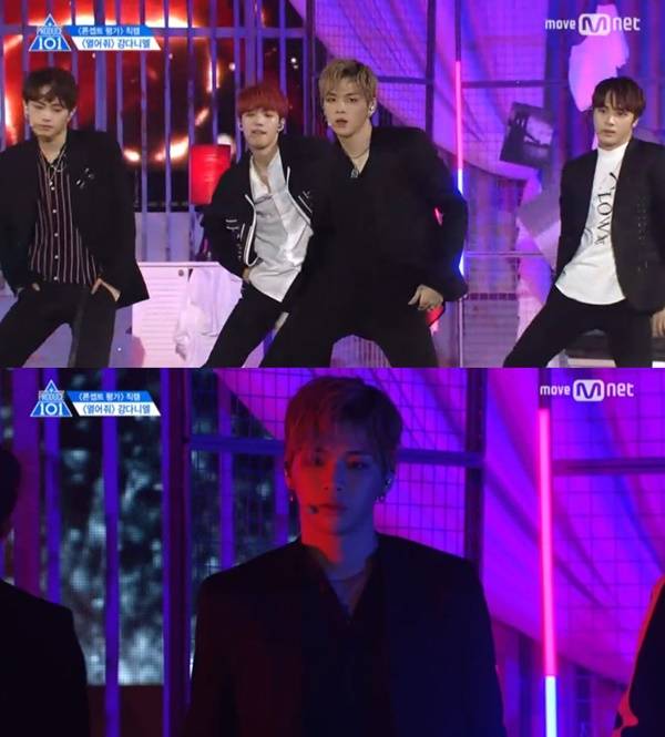 '프로듀스101 시즌2' 강다니엘 '열어줘' 직캠이 화제다. 사진=Mnet 캡처