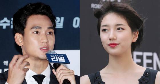 김수현과 수지 [사진 중앙포토]