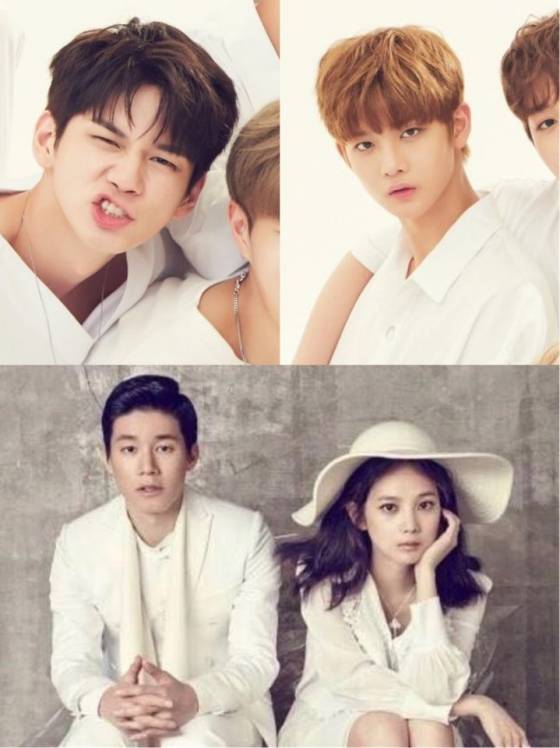 옹성우-배진영, 워너원 공식 트위터/ 김무열-윤승아, 엘르 매거진
