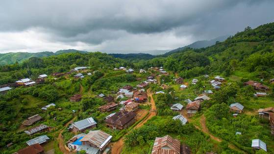 판캄마을 전경.