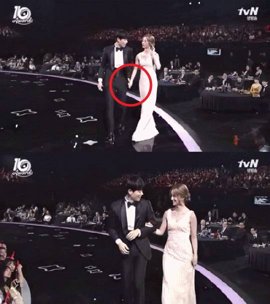 류준열 혜리 열애 인정. 사진=tvN '10주년 시상식'