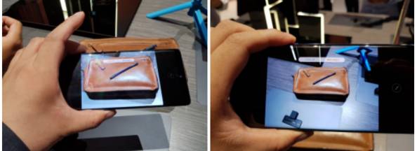 갤럭시노트8에 탑재된 듀얼카메라 라이프 포커스 기능을 활용해 사진을 촬영한 모습. 한번의 촬영으로 두장이 찍혔다. / 뉴욕=심민관 기자