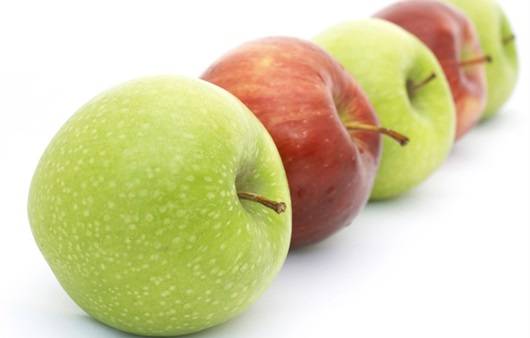 빨간 사과와 녹색 사과