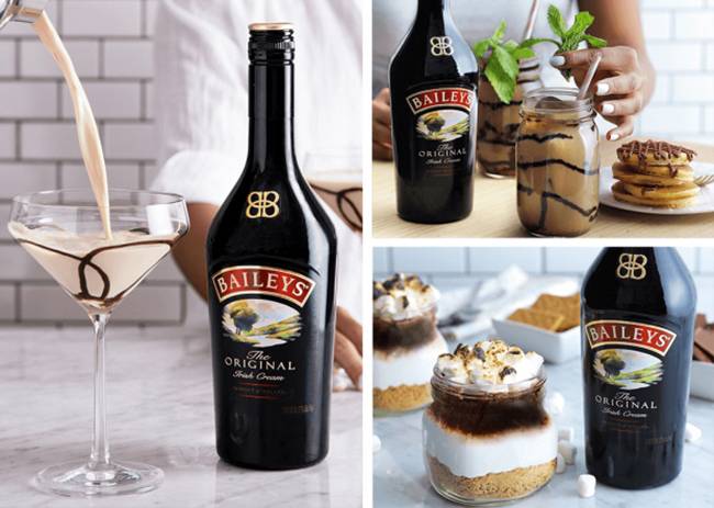 유제품, 커피류 등 음료에 베일리스를 넣으면 색다른 맛이 난다. 사진은 베일리스 공식 홈페이지에 올라온 다양한 베일리스 칵테일. /사진=베일리스 홈페이지 캡처