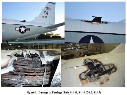 지난 4월 미국 네브래스카 주에서 발생한 공군 정찰기 화재 사건에 대한 미 공군의 조사 보고서 일부.