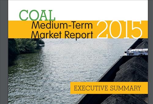 국제에너지기구(IEA) '세계 석탄시장 중기 전망 2015' 보고서 요약본 표지
