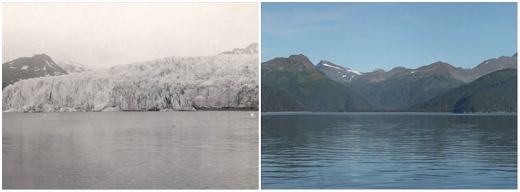 7. 맥카티 빙하(알래스카) 1909년 7월 - 2004년 8월