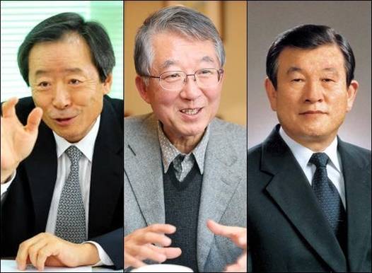 (왼쪽부터)양승택 전 정보통신부 장관(7대), 배순훈 전 정보통신부 장관(4대), 김은영 전 한국과학기술연구원 원장(15대) /조선DB