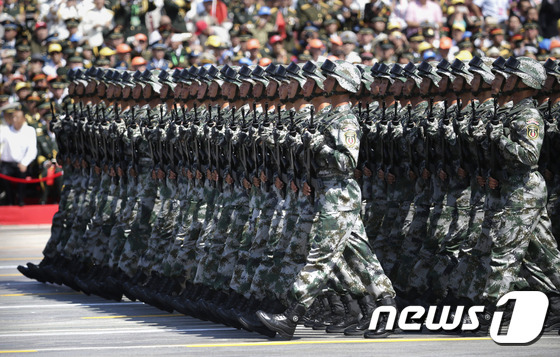 중국군 열병식. ©AFP=뉴스1