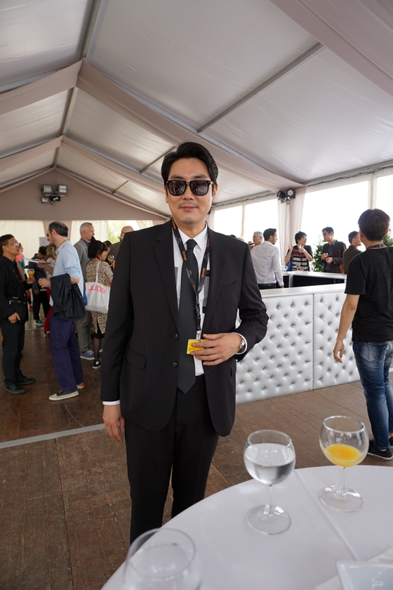 칸영화제에서 열린 부산국제영화제의 공식 런천에 참석한 조진웅 / 사진=김현록 기자