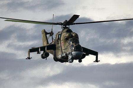러시아제 Mi-24 공격용 헬기 [위키피디아 자료 사진]