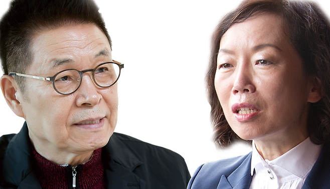 김영사 김강유 회장(왼쪽)과 박은주 전 사장