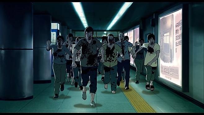 18일 개봉하는 애니메이션 <서울역>은 <부산행> 전편으로 알려졌지만 실은 <부산행>과 동시에 일어나는 평행세계의 이야기에 가깝다. 뉴 제공