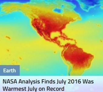미국 항공우주국(NASA)는 올해 7월을 관측 사상 가장 기온이 높았던 ‘달’이라고 최근 발표했다. / NASA 홈페이지 캡처