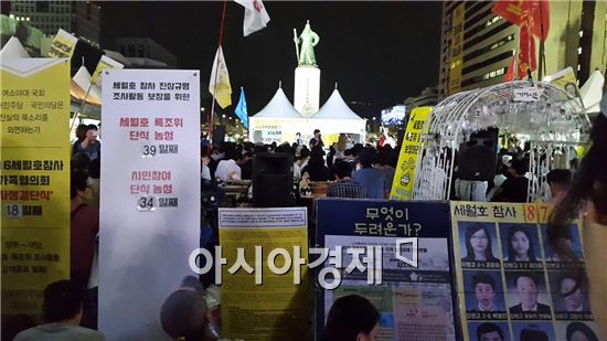 3일 밤 서울 광화문광장에서 열린 토요촛불문화제에 시민들이 참석하고 있다. 사진=금보령 기자