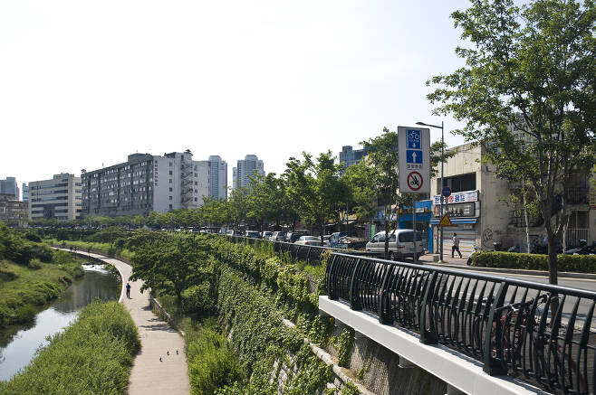 숭인 상가 아파트 원경. 오른쪽에 2층까지만 남은 삼일 아파트가 보인다.건축가 황두진 제공