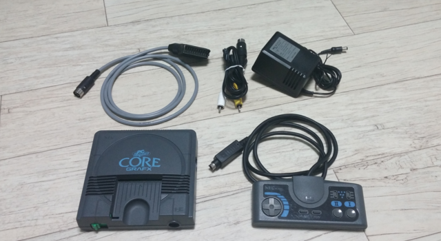 개조된 PC엔진과 RGB 케이블