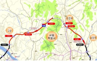 서울외곽순환고속도로 북부 민자구간 노선도. (국토교통부 제공) © News1