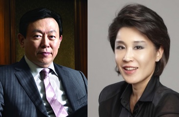 신동빈 롯데그룹 회장(왼쪽)과 정유경 신세계 총괄사장.
