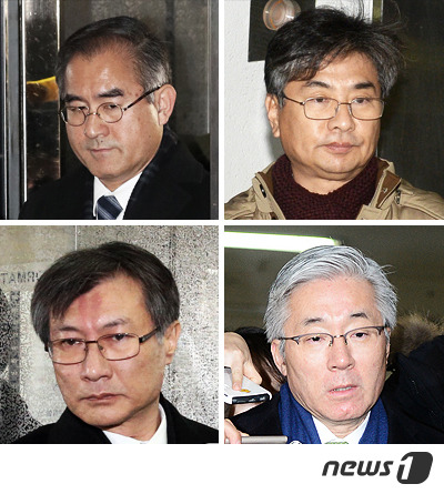 (왼쪽 위부터 시계방향으로)  김상률, 신동철,  김종덕, 정관주.© News1 이은주 디자이너