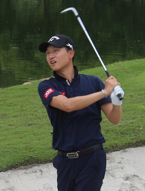 왕정훈(22)이 22일(현지시간) 유럽투어 아부다비 HSBC 챔피언십 4라운드에서 1언더파 71타를 기록했다. 사진제공=아이에스엠아시아