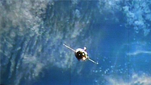 국제우주정거장(ISS)과의 도킹을 위해 이동중인 우주화물선 프로그레스 MS-05 [리아노보스티=연합뉴스]