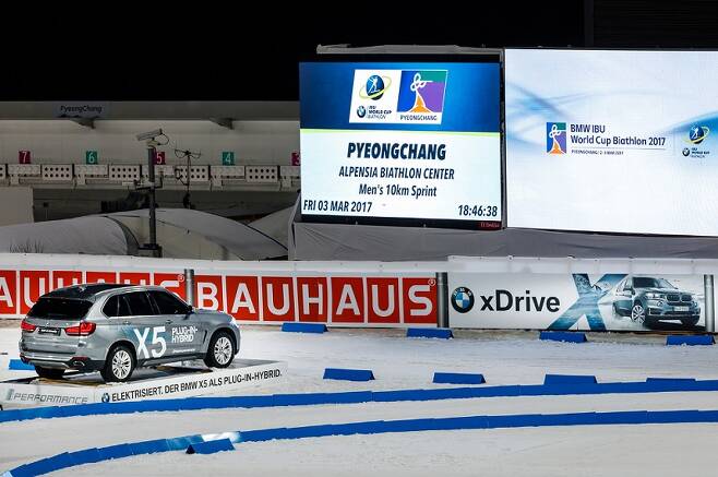 BMW, 평창 동계올림픽 테스트 이벤트에 스폰서십 및 의전, 전시차량 제공.
