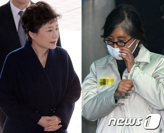 박근혜 전 대통령과 최순실 씨. /뉴스1 © News1 사진공동취재단,이재명 기자