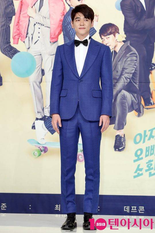 배우 최민용이 29일 오후 서울 영등포구 영등포동 타임스퀘어 아모리스홀에서 열린 tvN ‘시간을 달리는 남자’ 제작발표회에 참석해 포토타임을 갖고 있다.