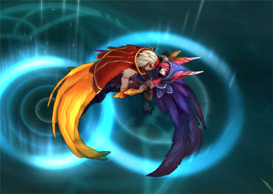 라칸과 자야가 서로를 껴안고 함께 집에 가고 있다.