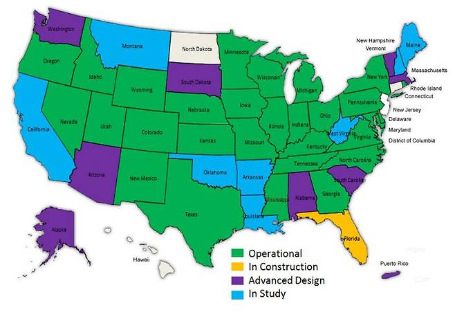 미국 DDI 설치 현황(DDI Official)