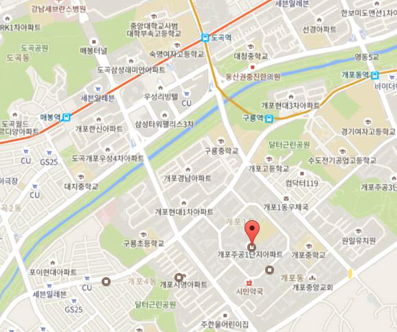 서울시 강남구 개포동 개포주공1단지 위치. /구글 지도