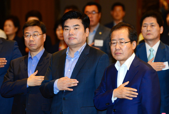 홍준표(오른쪽부터), 원유철, 신상진 자유한국당 당대표 후보/뉴스1 © News1 박지혜 기자