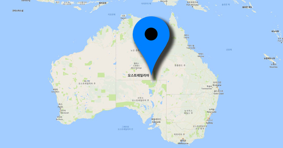호주 지도.