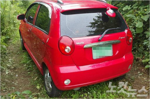 국정원 직원 임모 과장이 숨진 채 발견된 빨간색 마티즈 차량