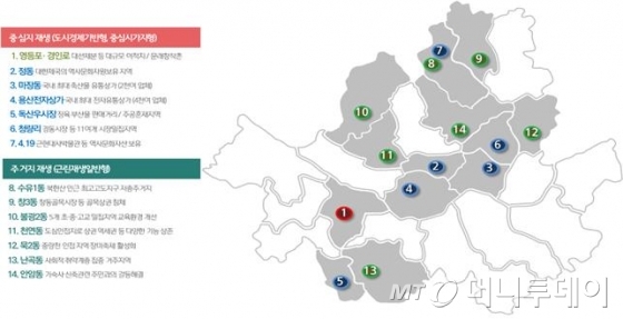 2단계 도시재생활성화지역 14개소/자료=서울시