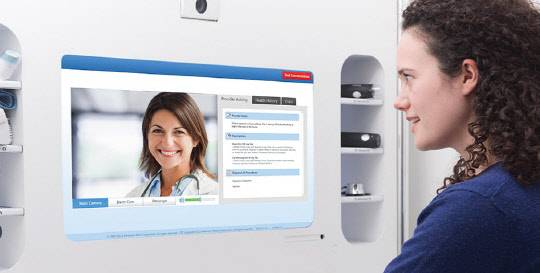 미국 원격의료 기업 '아메리칸 웰'(American well)의 키오스크 서비스 모습 아메리칸 웰 홈페이지 제공