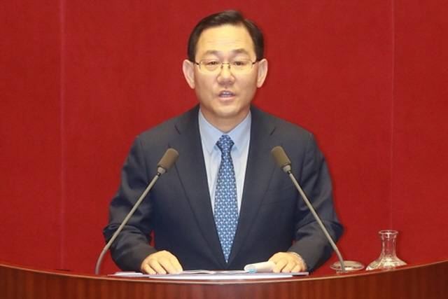 ▲주호영 바른정당 원내대표가 7일 국회 본회의장에서 교섭단체 대표 연설을 하고 있다. ⓒ연합뉴스