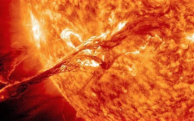 태양 플레어/사진=NASA