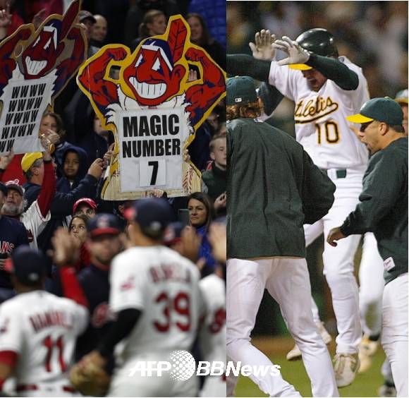 2017 클리블랜드(왼쪽)와 2002 오클랜드. ⓒAFPBBNews = News1