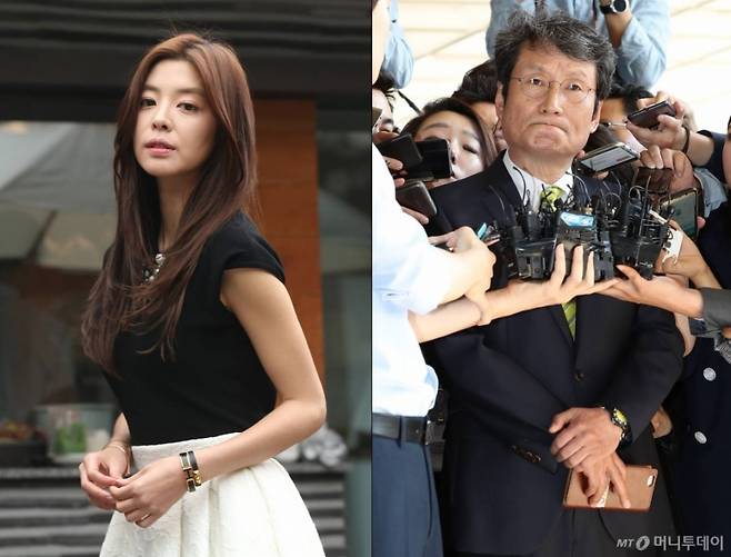 배우 김규리(김민선)과 문성근. /사진=머니투데이