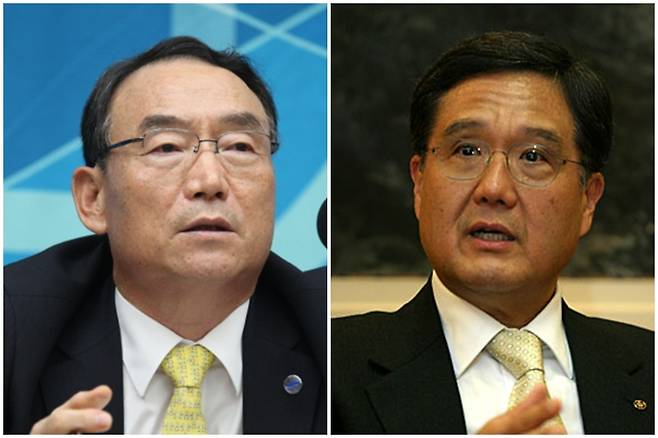 ▲ 김인규 전 KBS 사장(왼쪽)과 방상훈 조선일보 사장. 사진=미디어오늘