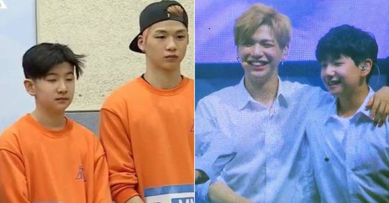 프로그램 당시와 종영 후 강다니엘과 키 차이가 많이 줄었다. [사진 이우진 인스타그램]