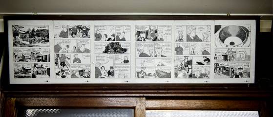 평안도집 족발에 반한 허영만 화백은 만화 '식객' 15권에 이경순 할머니를 그렸다. 김경록 기자