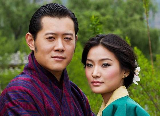 왕지그메 케사르 남기엘 왕추크 부탄 국왕 내외. [중앙포토]